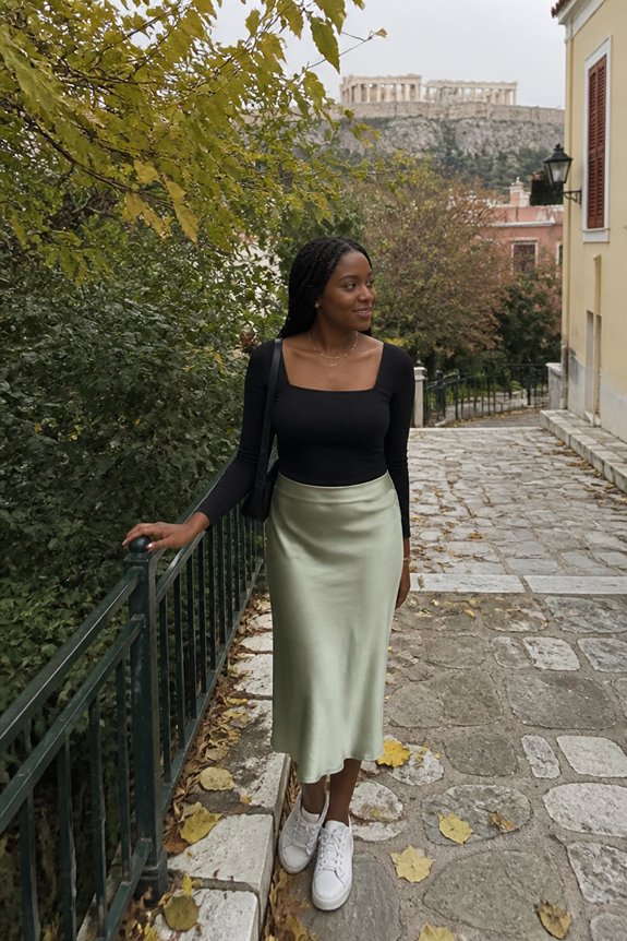 elegant black top ensemble