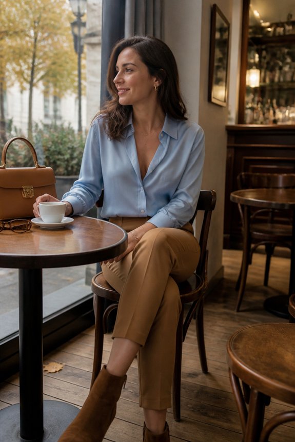 elegant blue silk ensemble