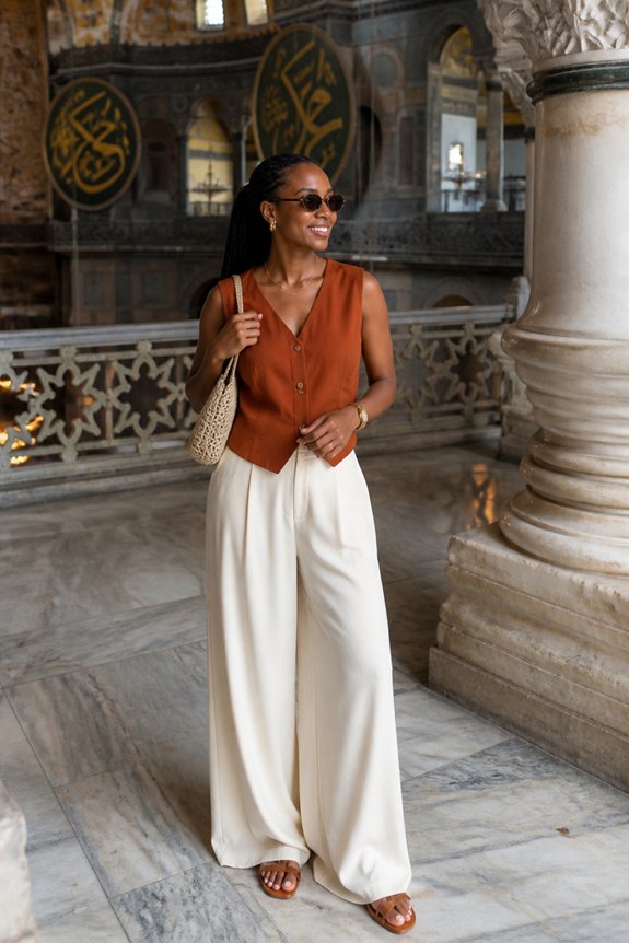 elegant casual summer ensemble