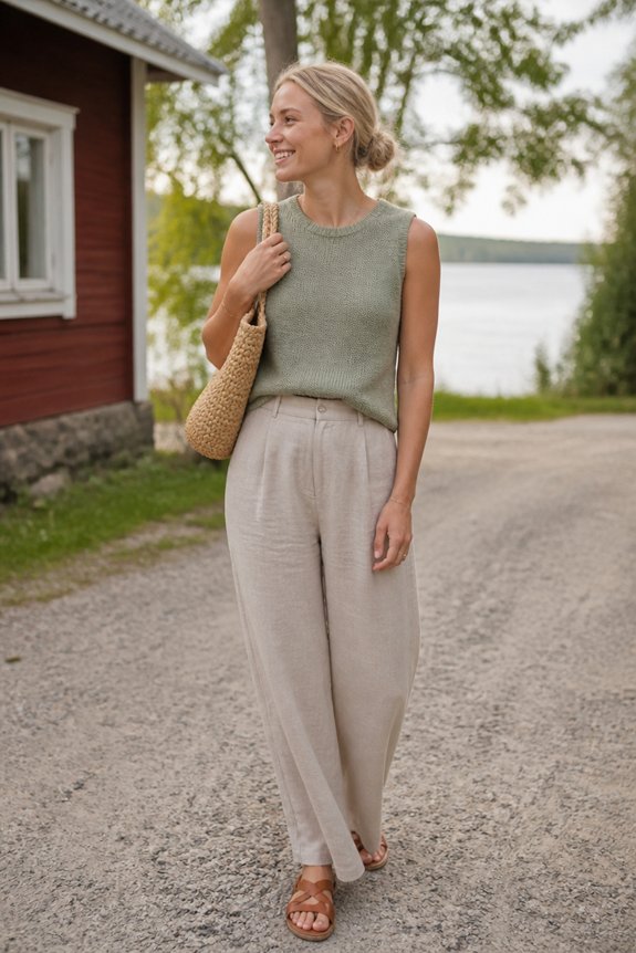 elegant casual summer ensemble
