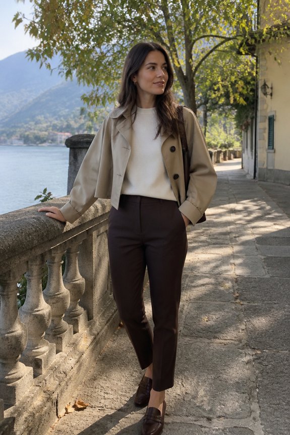 elegant casual travel ensemble