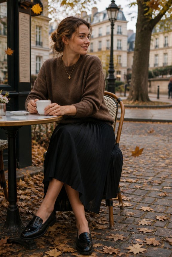 elegant cozy autumn outfit