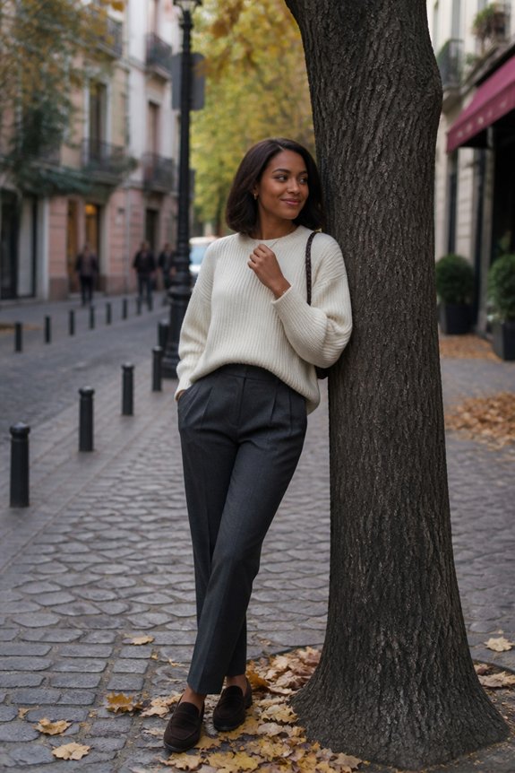 elegant cozy evening outfit