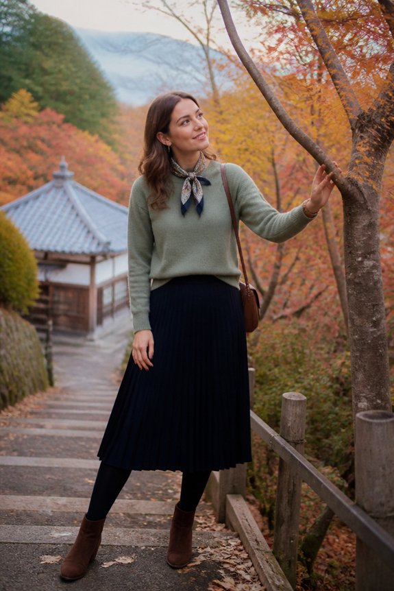 elegant cozy layered look