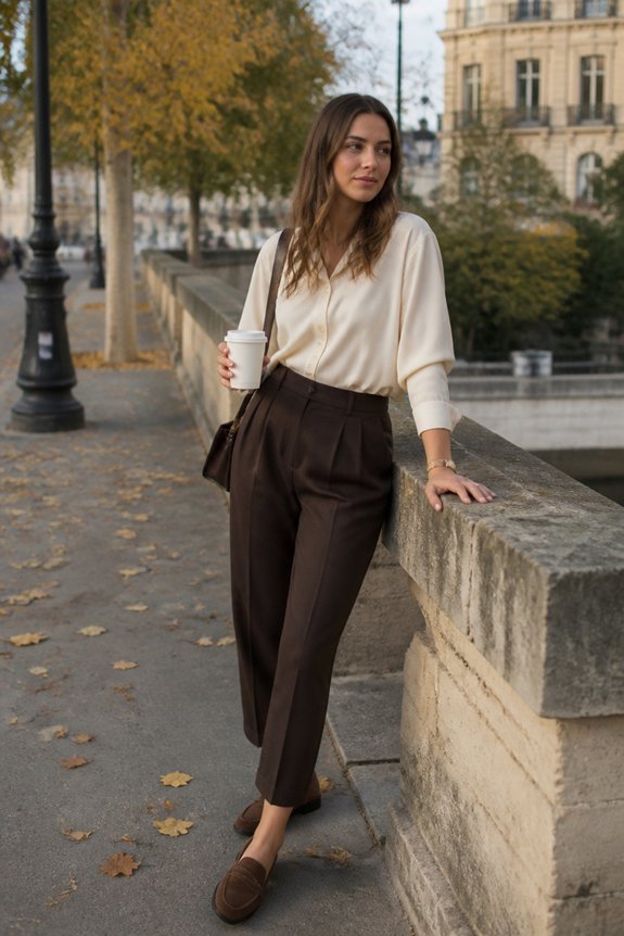 elegant cream tailored ensemble