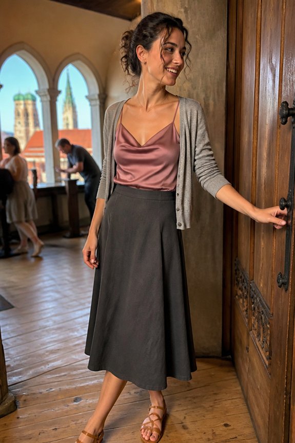 elegant dusty rose ensemble