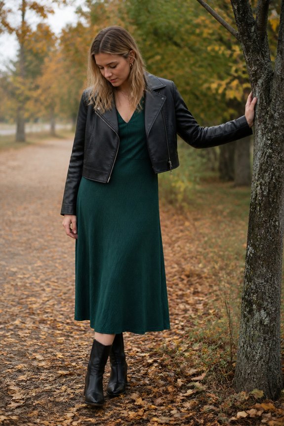 elegant emerald dress ensemble