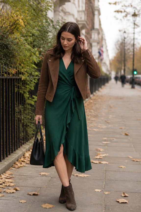 elegant emerald dress ensemble