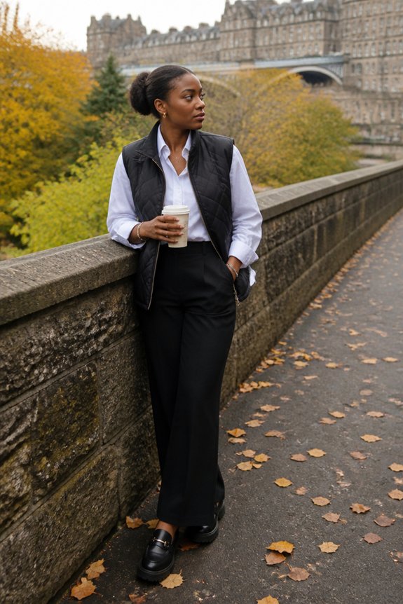 elegant fall layering look