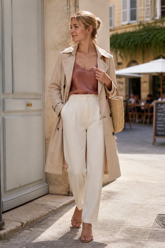 elegant feminine layered outfit