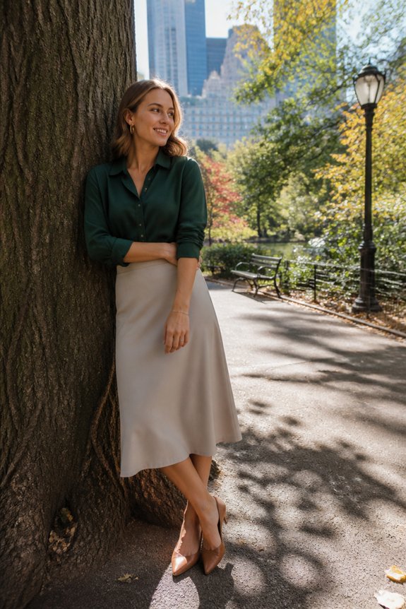 elegant green neutral accessories