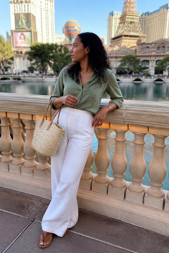 elegant green summer ensemble