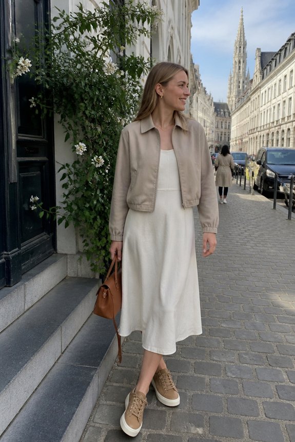 elegant neutral layered ensemble