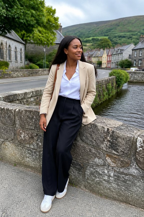 elegant neutral professional attire