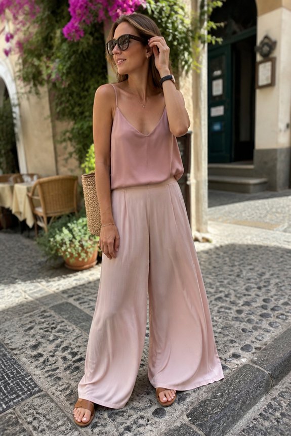 elegant pink summer ensemble