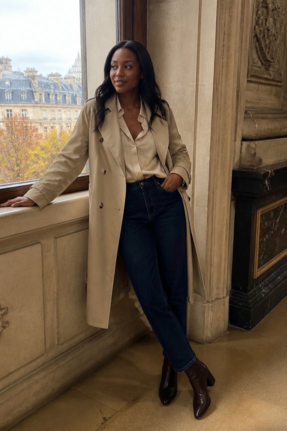 elegant satin casual ensemble