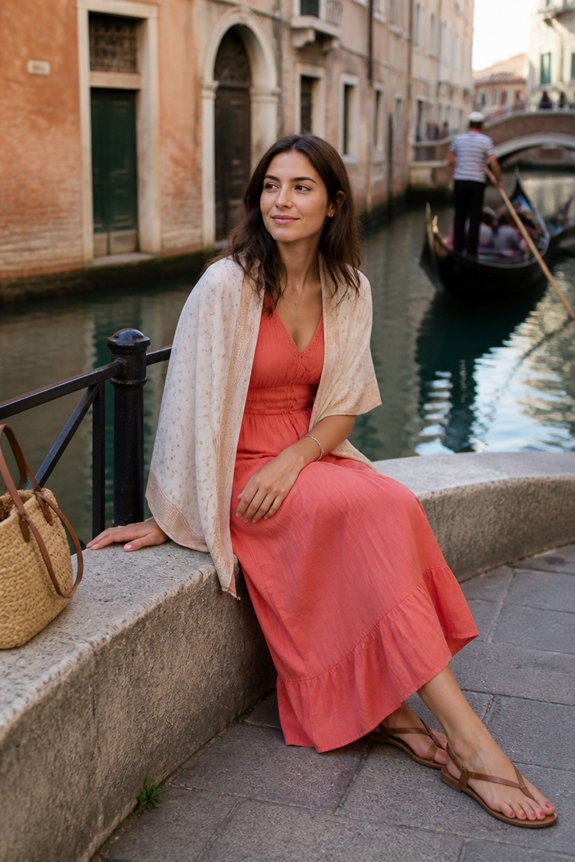 elegant summer canal outfit