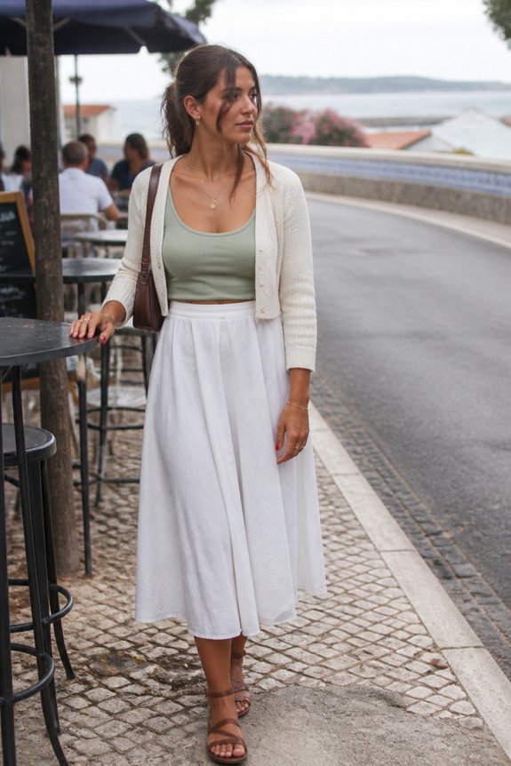 elegant summer layering ensemble