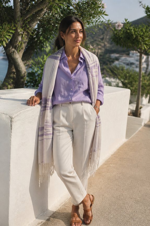 elegant summer linen outfit