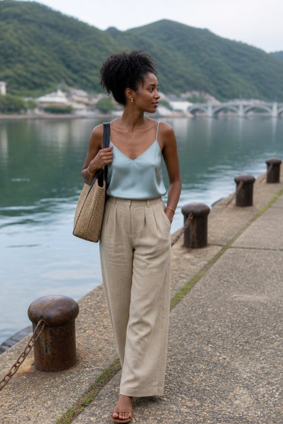 elegant summer travel outfit