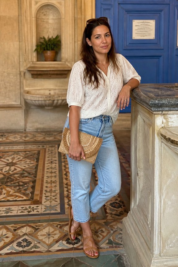 elegant summery casual ensemble
