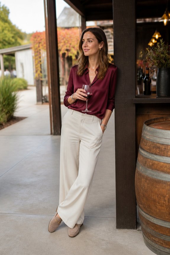 elegant wine tasting outfit