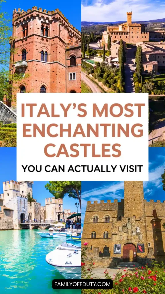 Stunning collage of Italy's enchanting castles you can visit, showcasing unique architecture and beautiful landscapes.