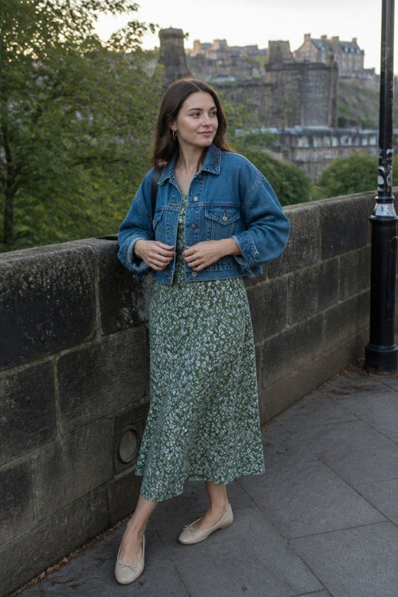 floral dress with jacket