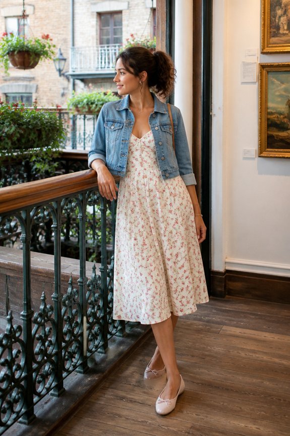 floral dress with jacket