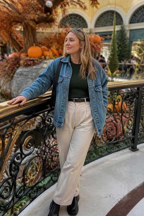green casual chic ensemble