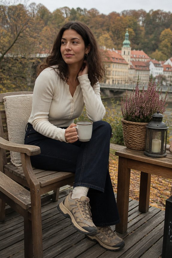 layered autumn outdoor outfit