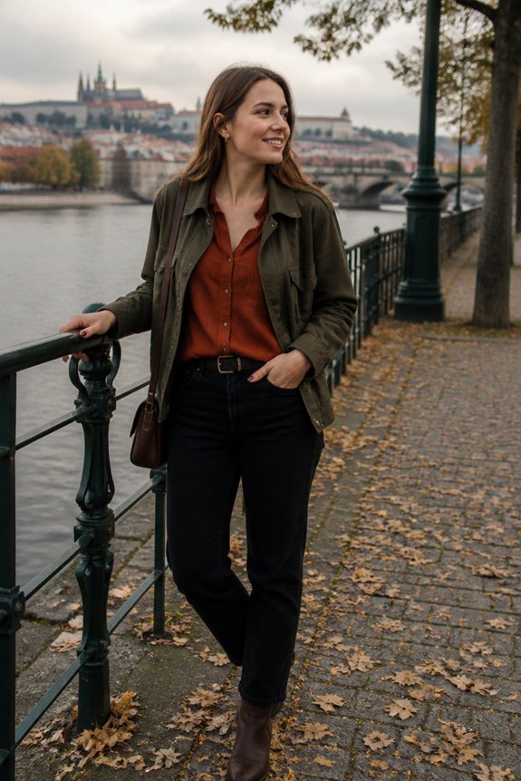 layered casual autumn outfit