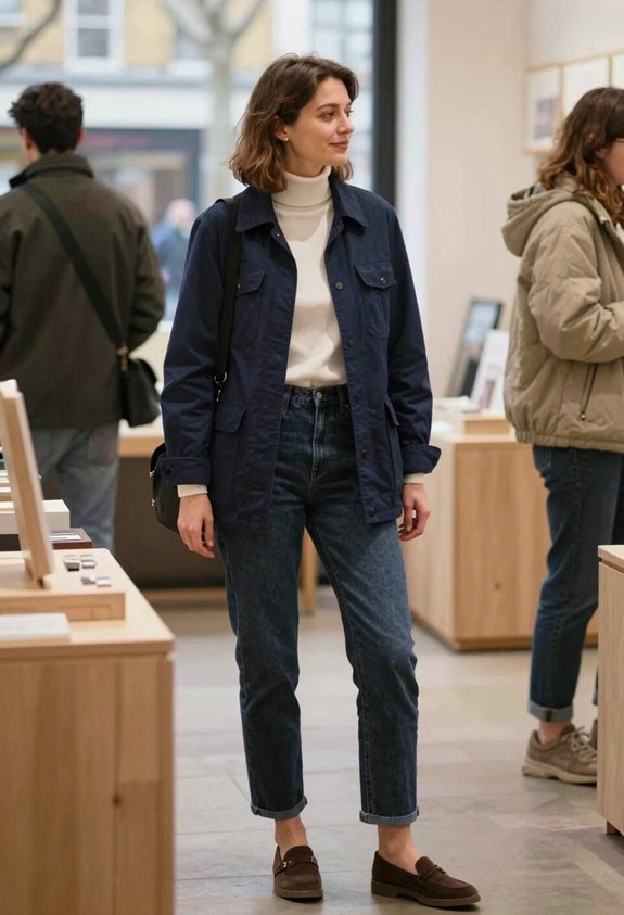 layered casual winter outfit