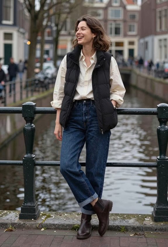 layered cozy casual outfit