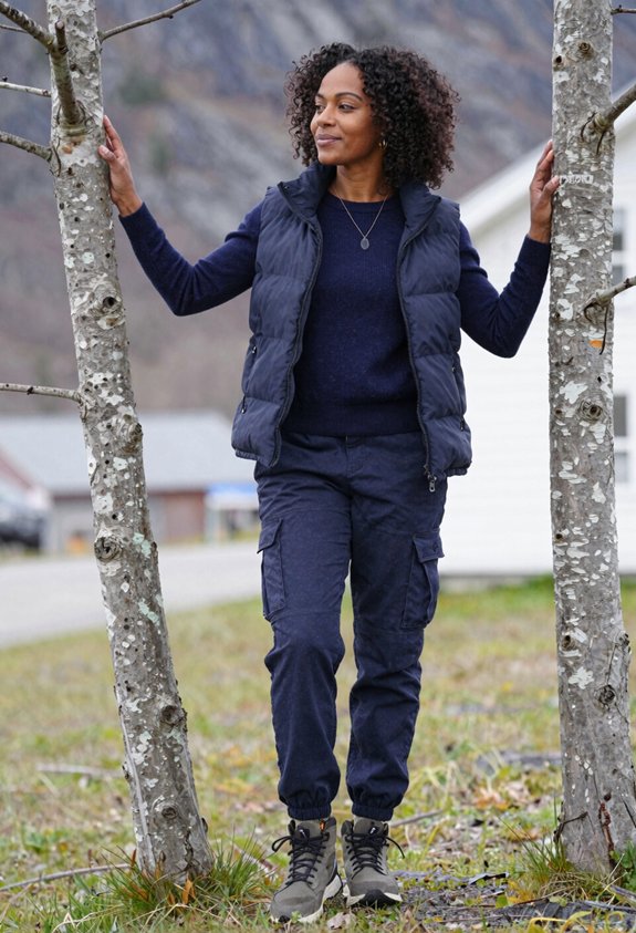 layered cozy winter outfit
