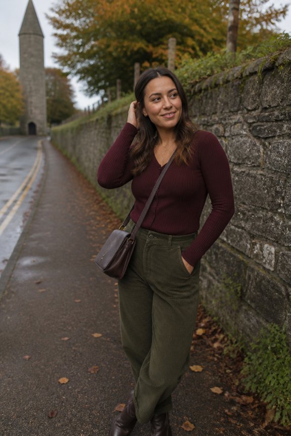 layered fall casual style