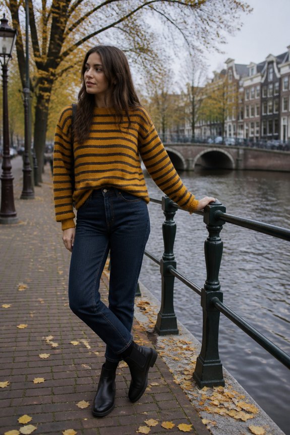 layered fall weather outfit