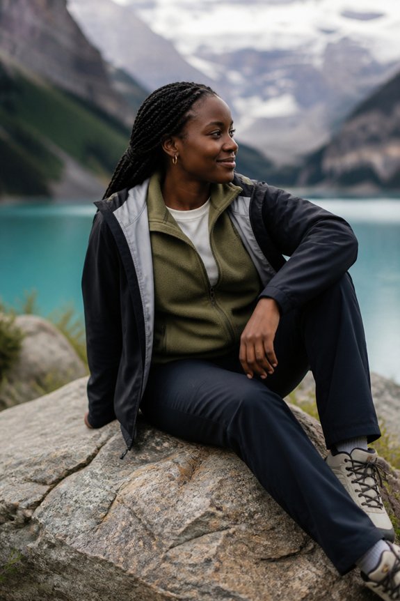 layered hiking outdoor gear