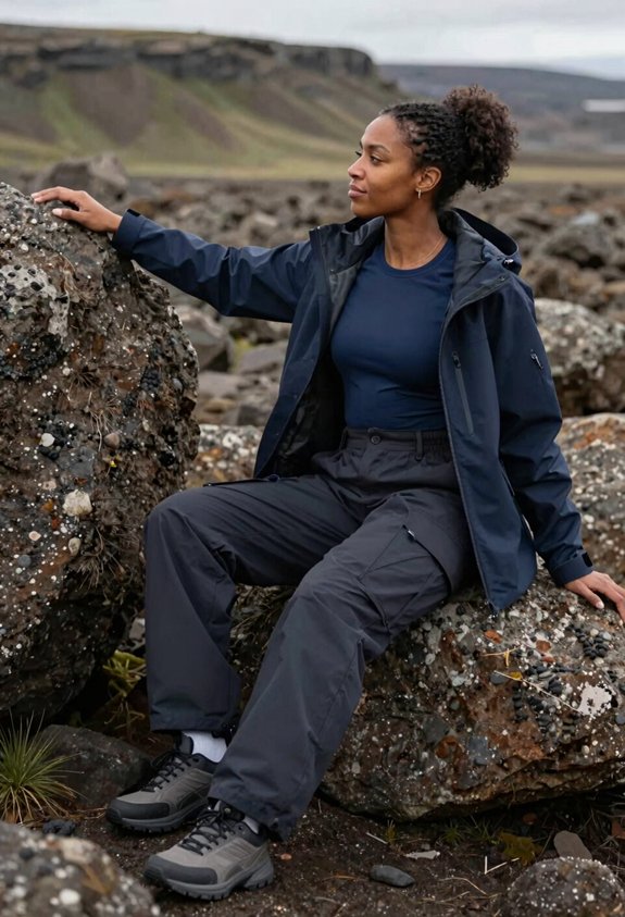 layered outdoor adventure outfit