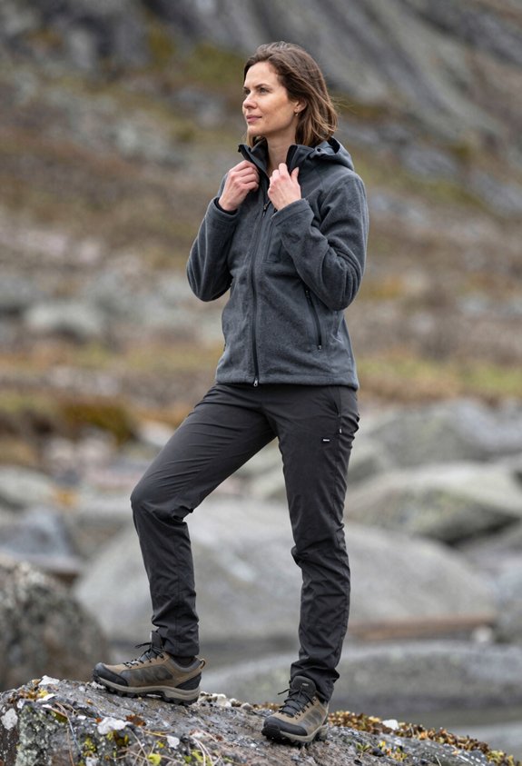 layered outdoor weather gear