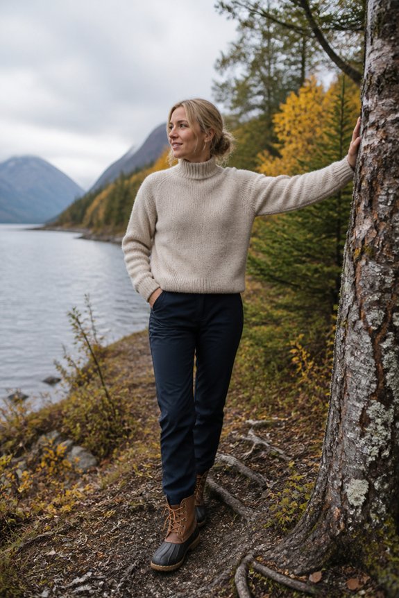 layered outdoor weather gear