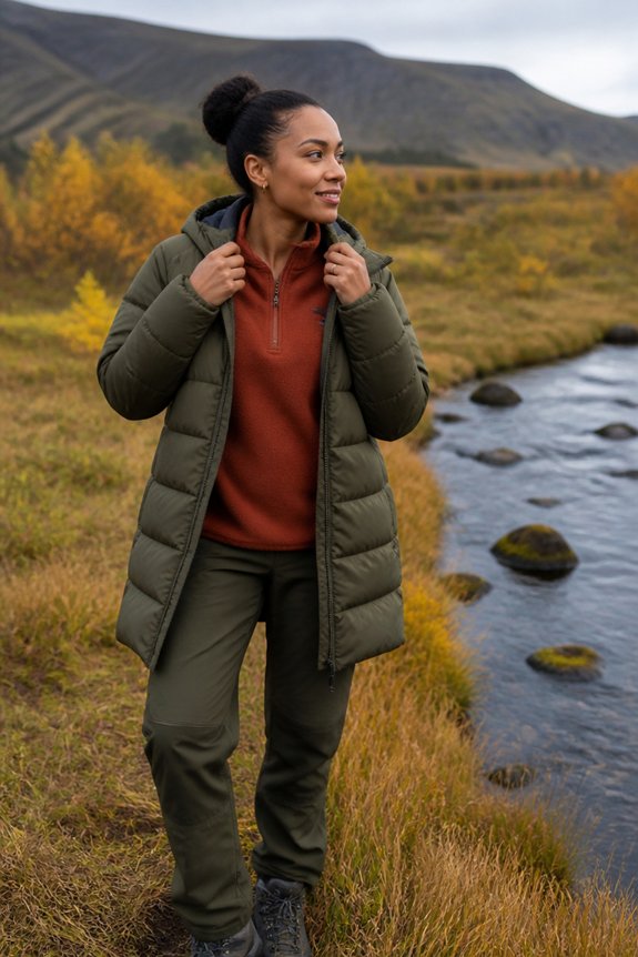 layered outdoor winter gear