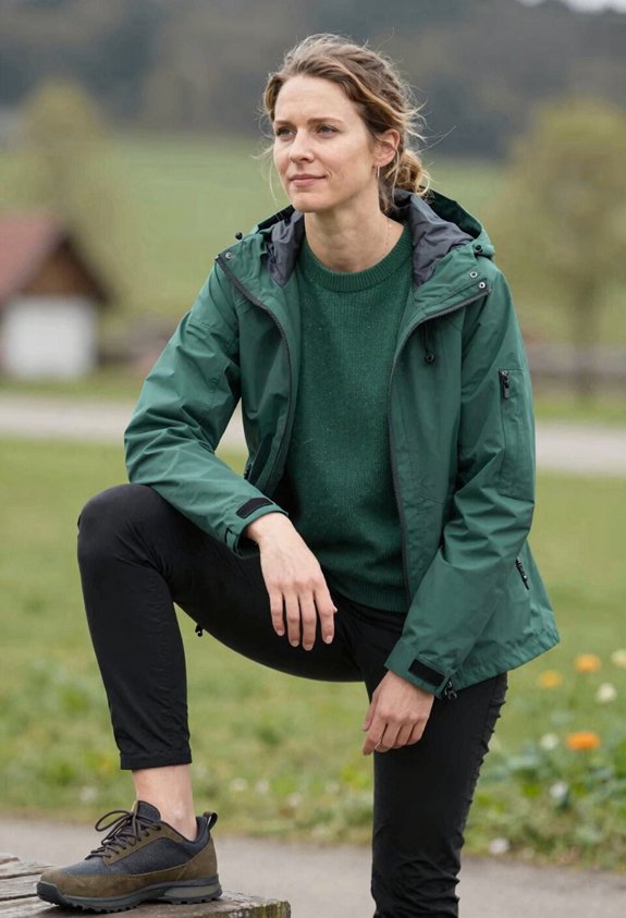 layered outfits for rain