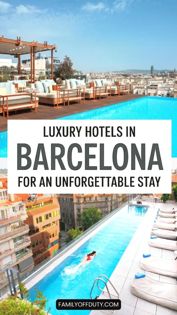 Luxurious rooftop pool and lounge area in Barcelona, ideal for an unforgettable vacation stay at top hotels.