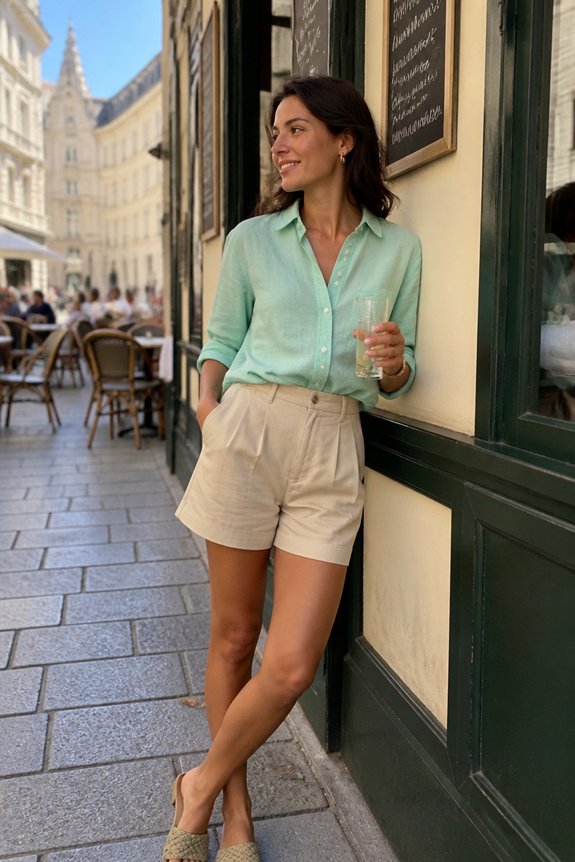 mint green cotton ensemble