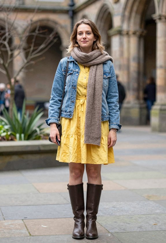 modest layered spring dresses