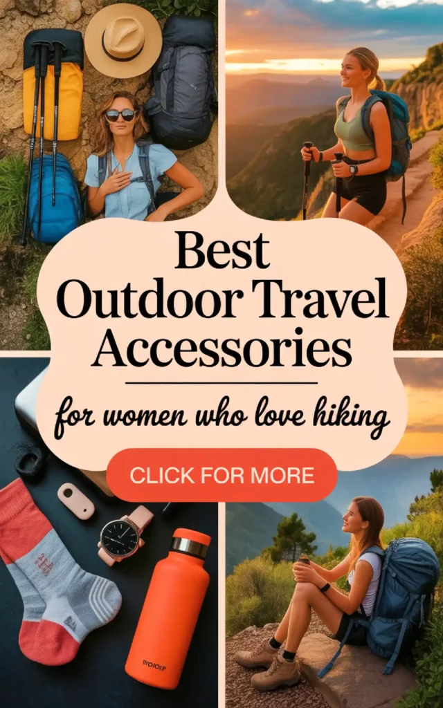 Stylish outdoor travel accessories for women who love hiking, featuring backpacks, gear, and essentials for adventure.