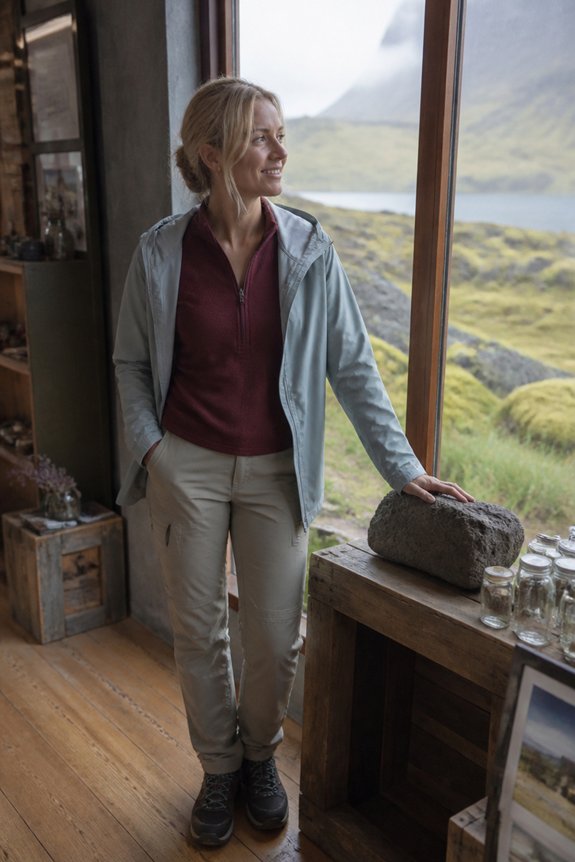outdoor hiking layered outfit