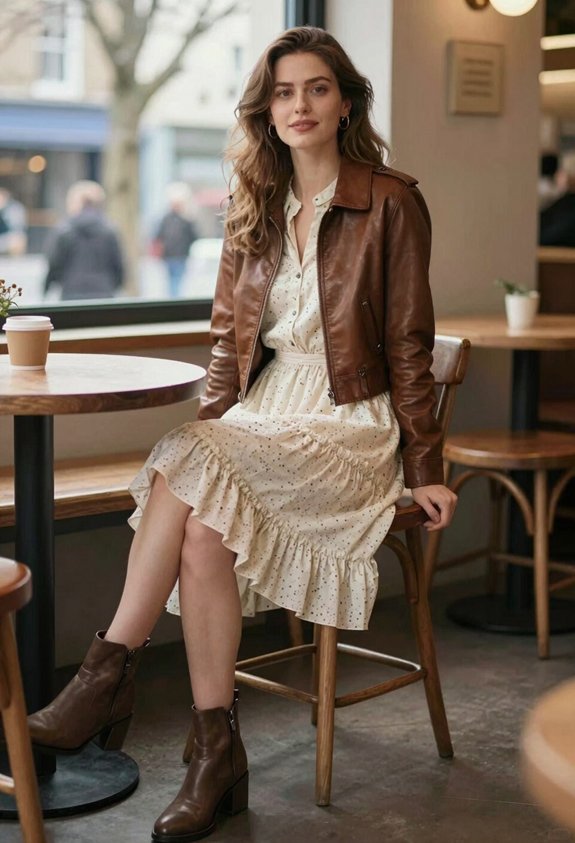 playful ruffled dress ensemble