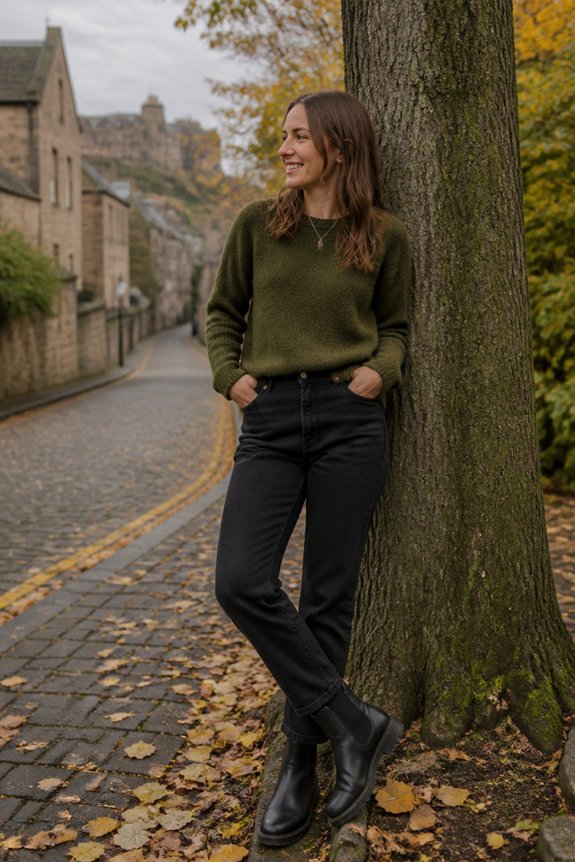 rainy day cozy outfit